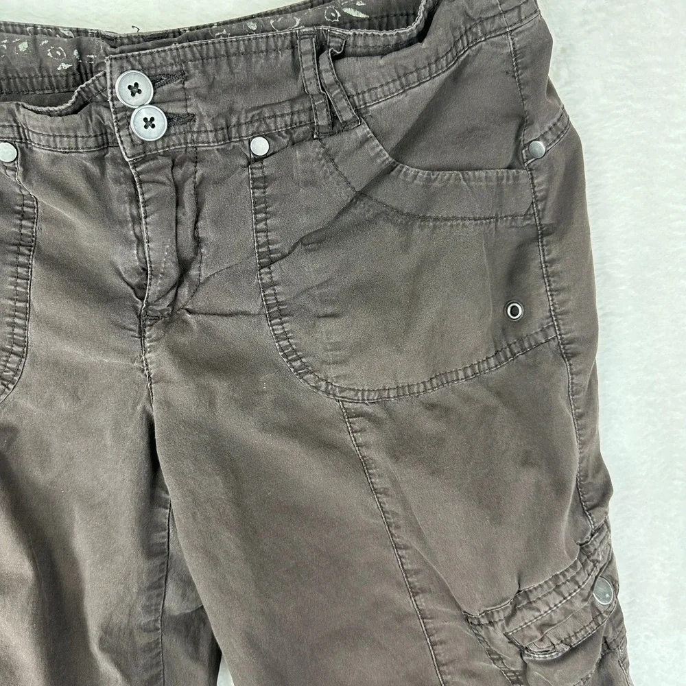 Style & Co‎ Cargo Pants Womens 10P Petite Brown Straight Leg Utility Cotton